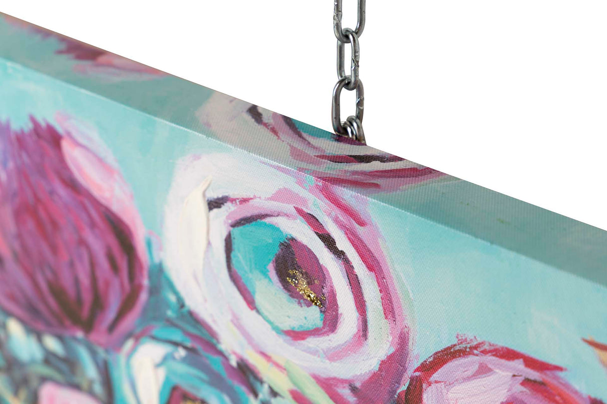 SET 2 LIENZOS FLORES 40% PINTADO MANO 70x3x50 CM