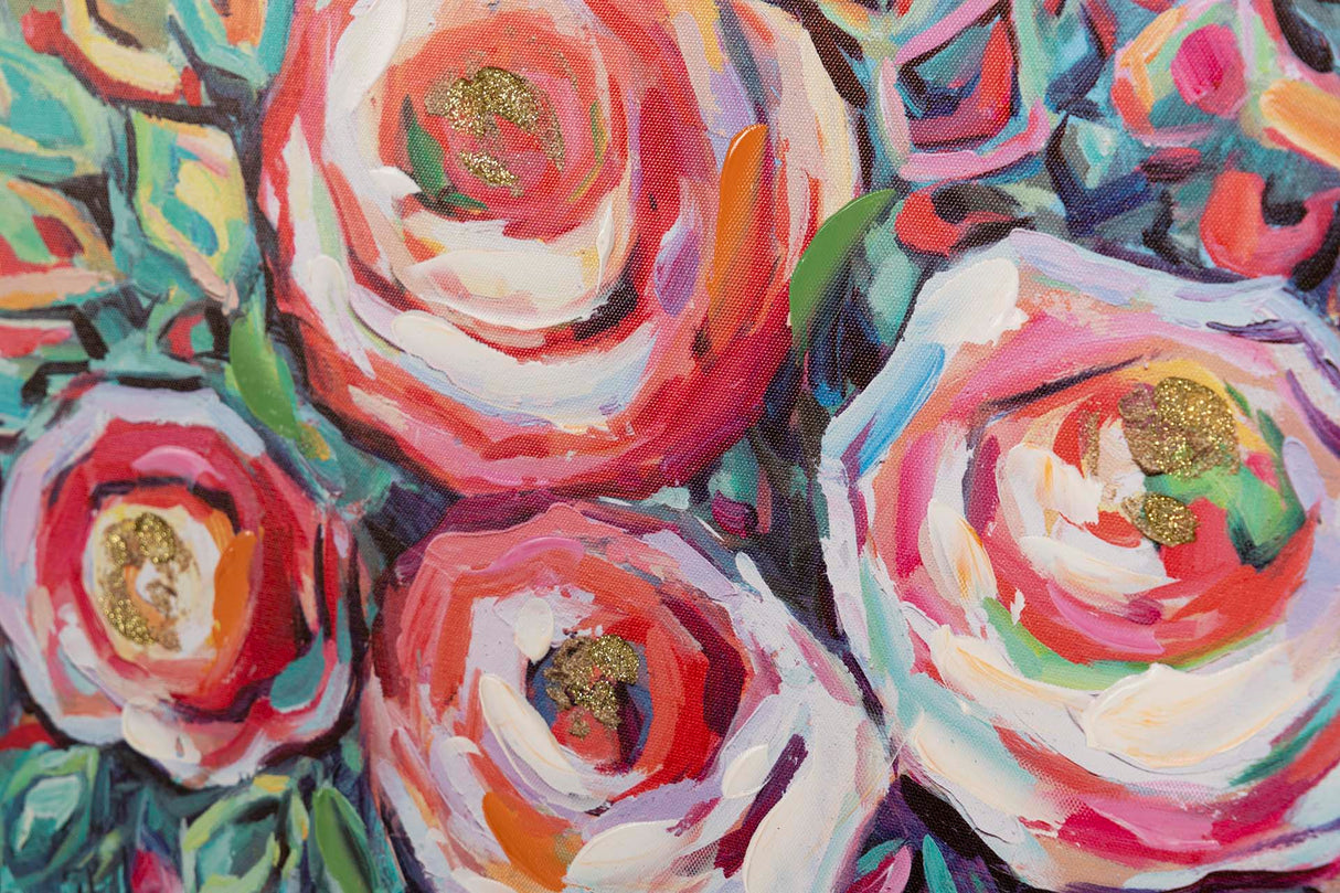 SET 2 LIENZOS FLORES 40% PINTADO MANO 70x3x50 CM