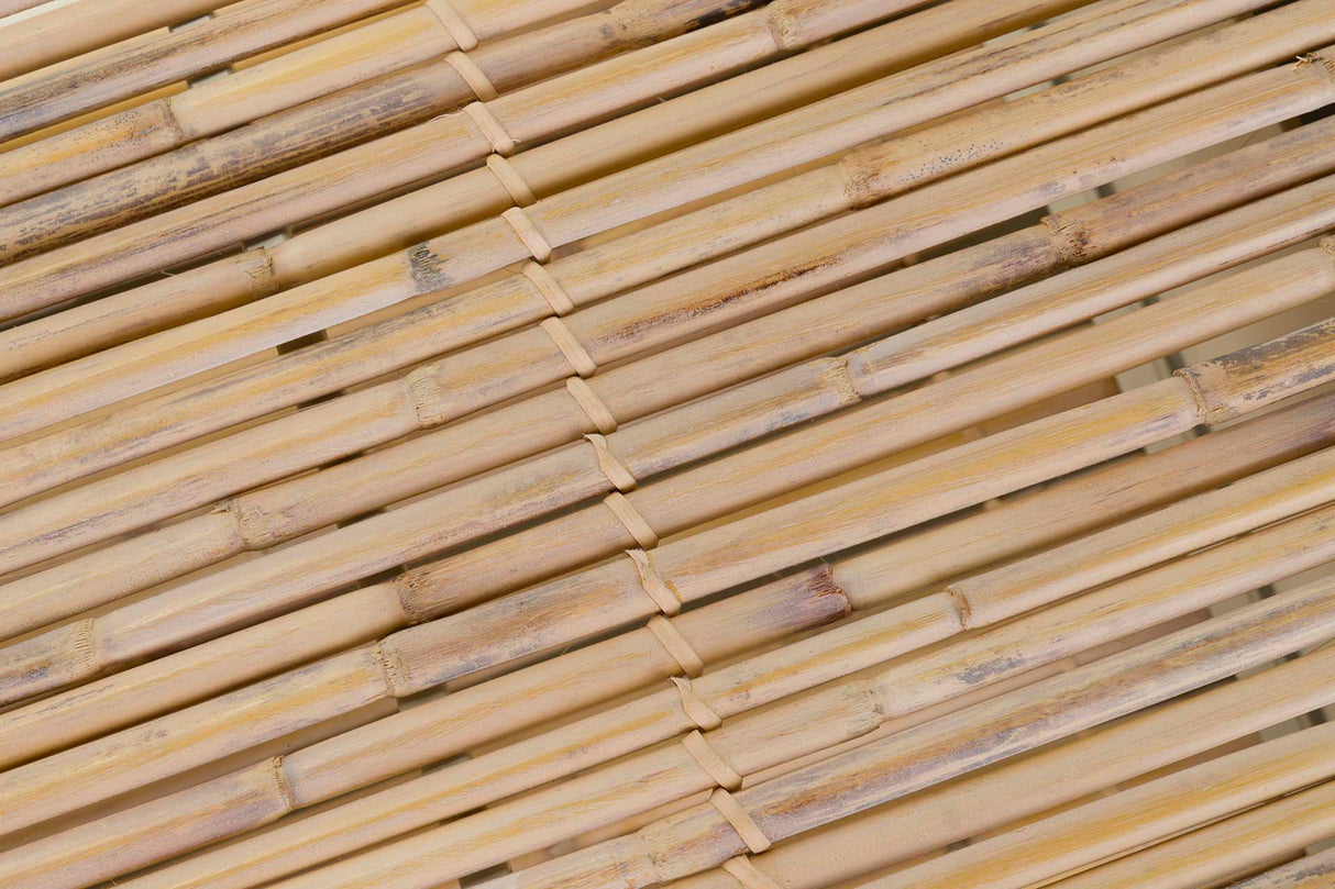 Metallo bambu beige marron 135x41x80 cm