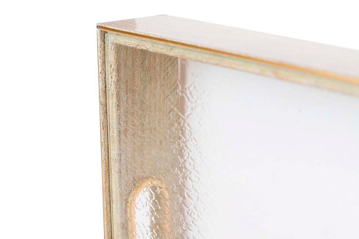 Set 2 PU -Kristallschalen 40x30x5 35x25x5 cm