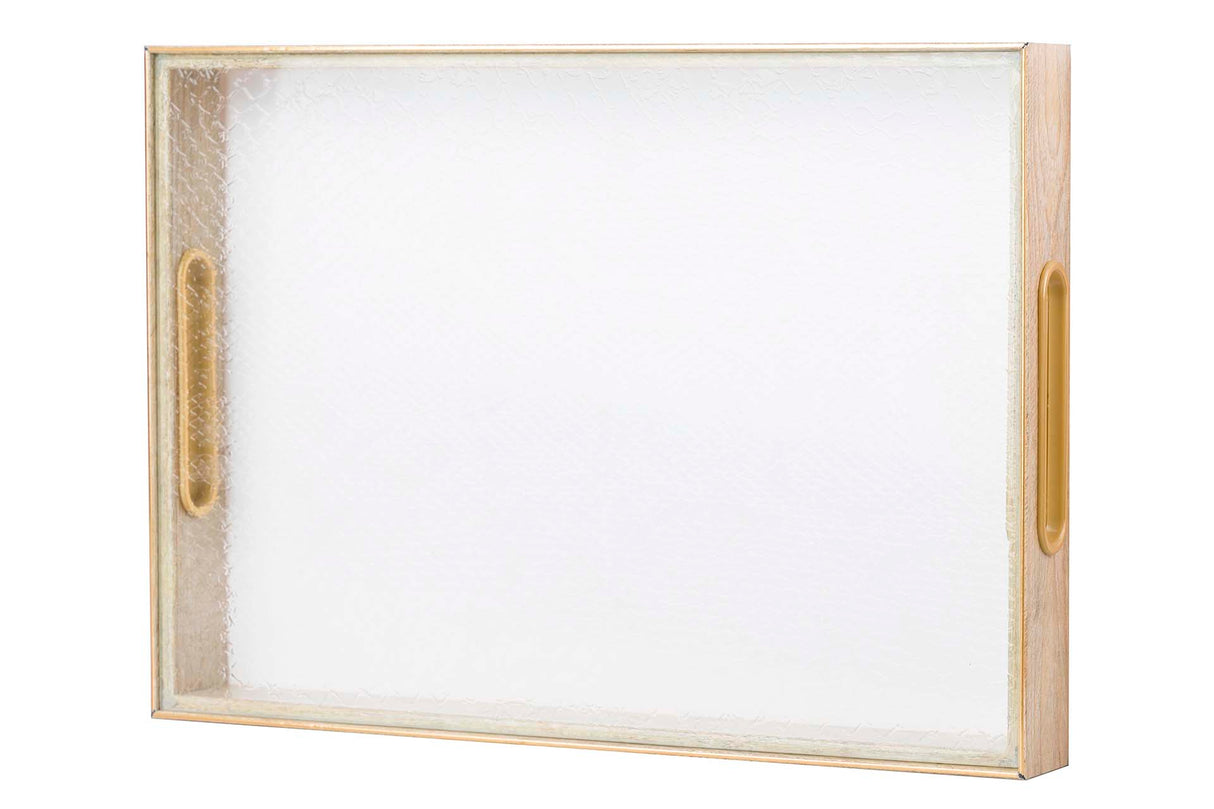 Set 2 PU -Kristallschalen 40x30x5 35x25x5 cm