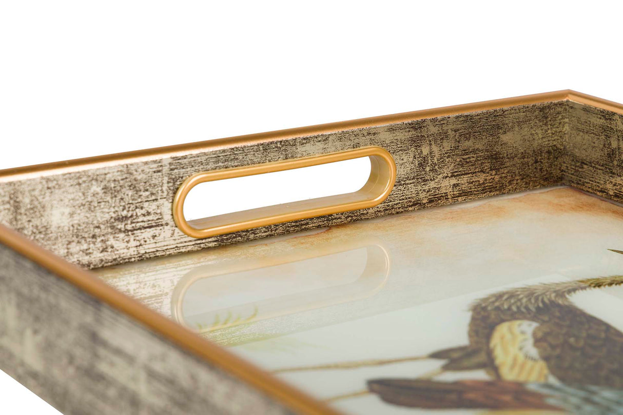 Conjunto 2 bandejas de cristal PU 40x30x5 35x25x5 cm