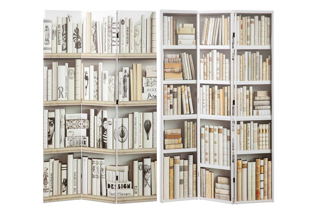 BIOMBO LIENZO LIBROS 120x3x180 CM