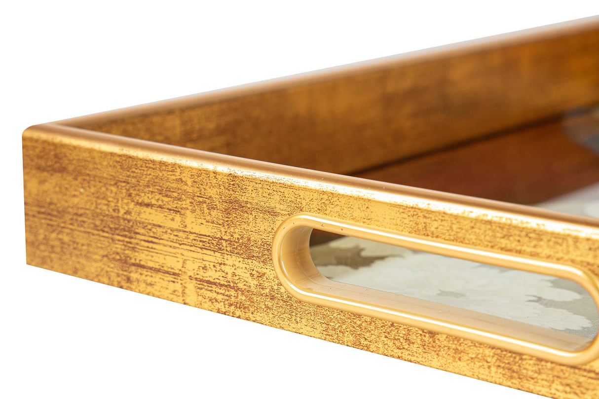 SET 2 BANDEJAS CRISTAL PU 40x30x5 35x25x5 CM