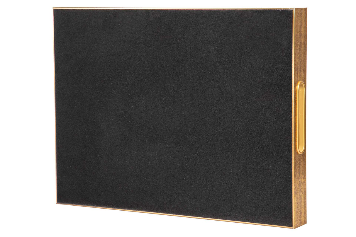 SET 2 BANDEJAS CRISTAL PU 40x30x5 35x25x5 CM