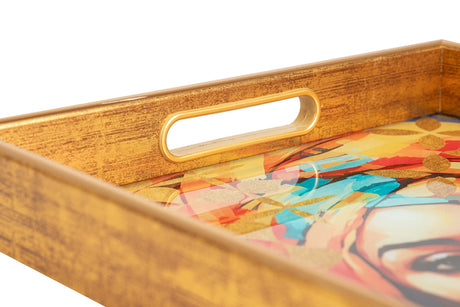 SET 2 BANDEJAS CRISTAL PU 40x30x5 35x25x5 CM