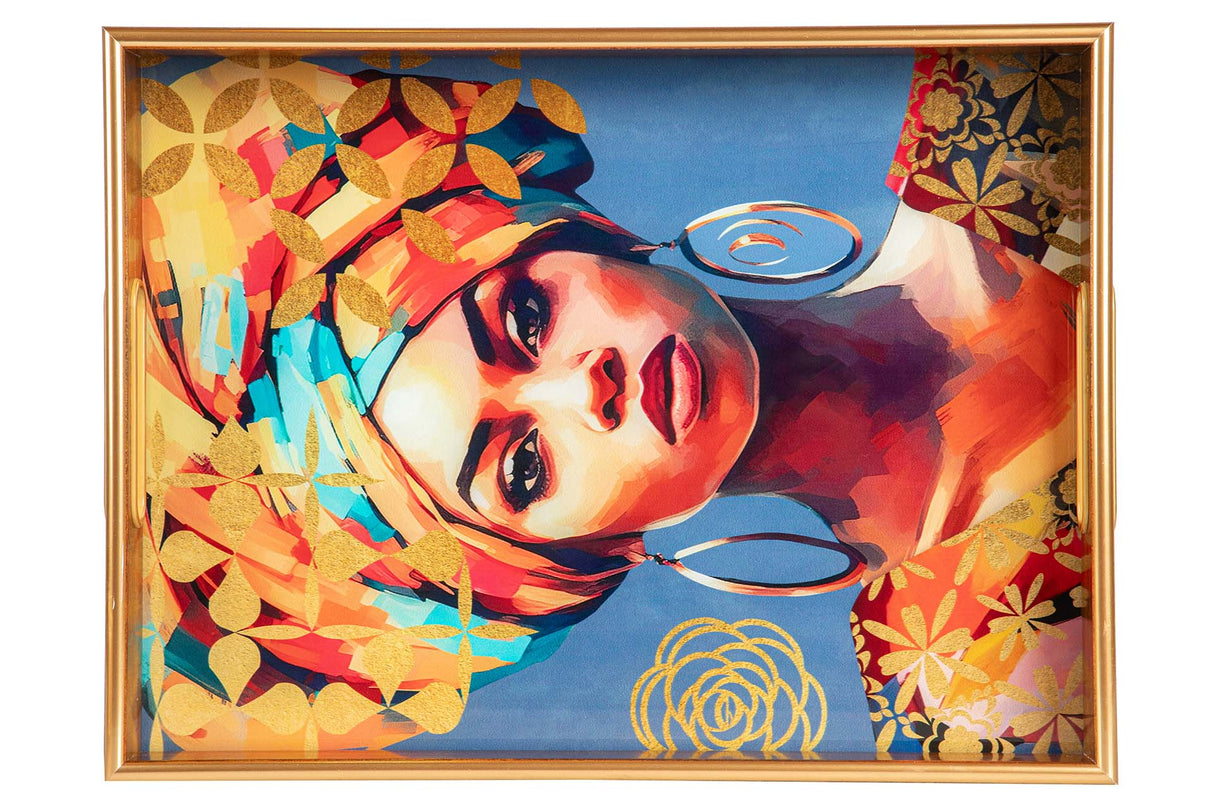 SET 2 BANDEJAS CRISTAL PU 40x30x5 35x25x5 CM