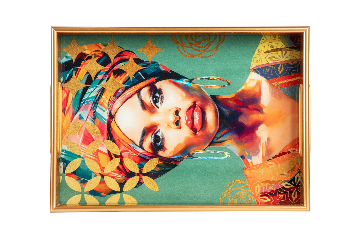 SET 2 BANDEJAS CRISTAL PU 40x30x5 35x25x5 CM