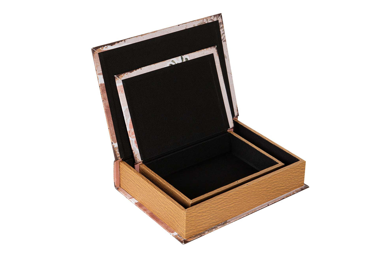 SET 2 CAJAS LIBRO MUJERES 34x25x7 27x20x6 CM