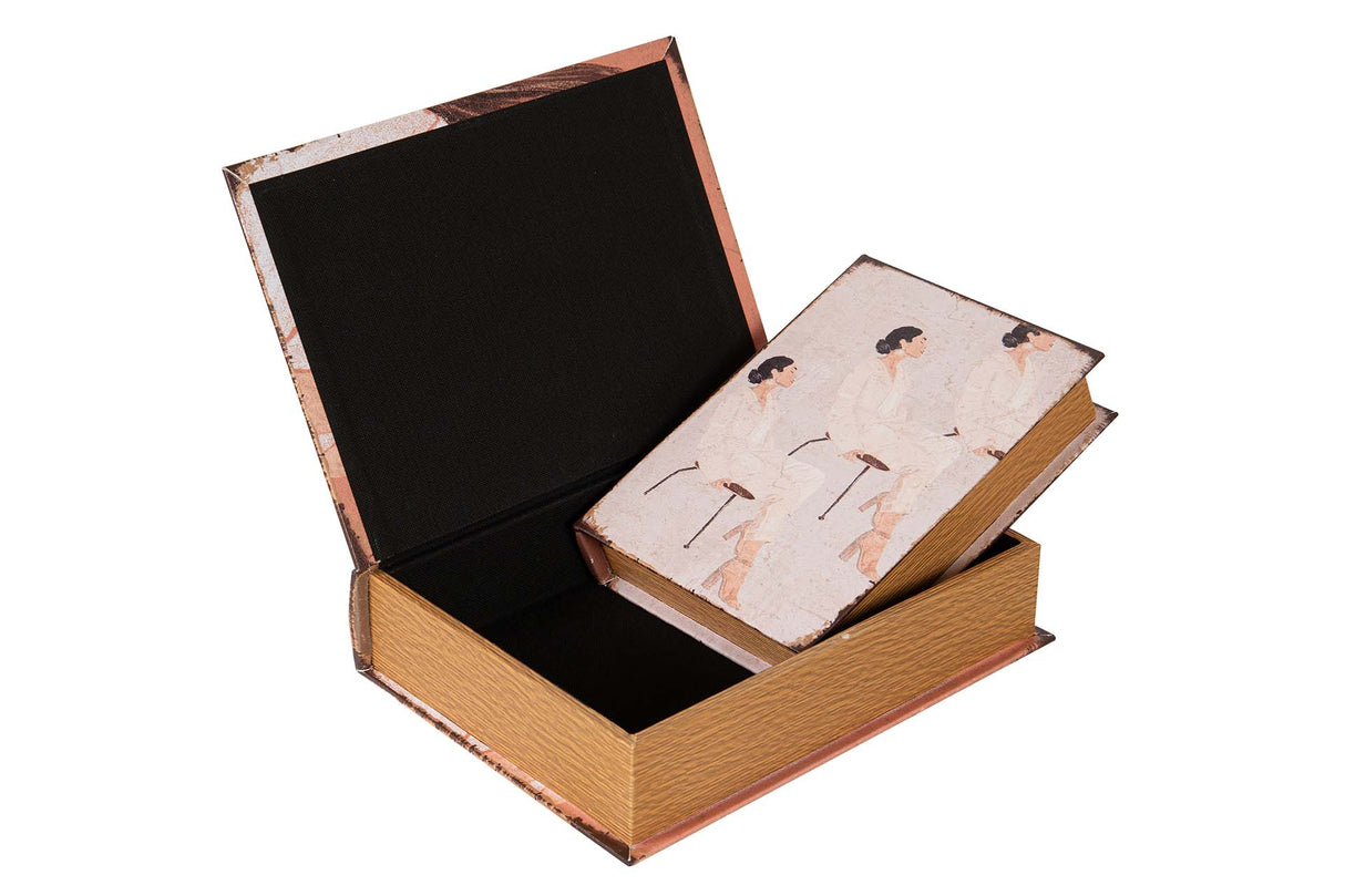 SET 2 CAJAS LIBRO MUJERES 34x25x7 27x20x6 CM