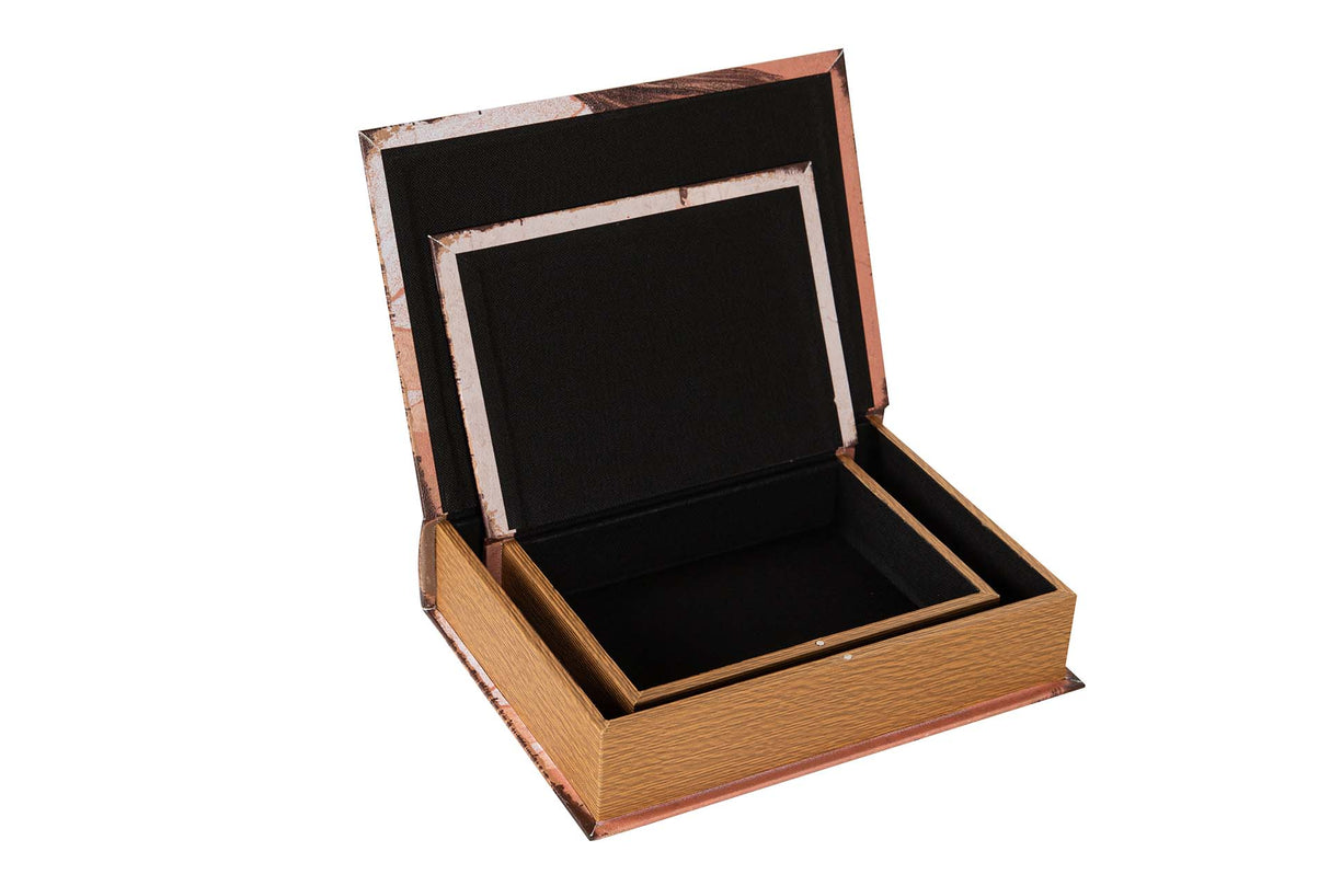 SET 2 CAJAS LIBRO MUJERES 34x25x7 27x20x6 CM