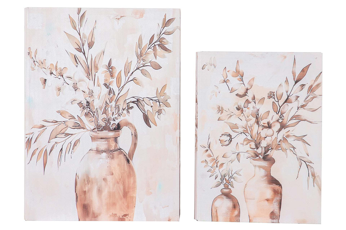 SET 2 CAJAS LIBRO JARRON 34x25x7 27x20x6 CM