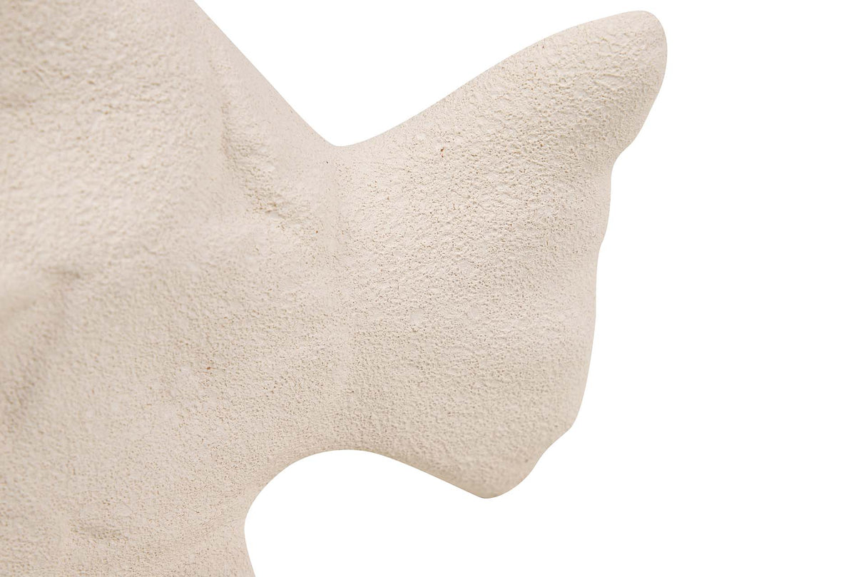 Figure de poisson en céramique beige 30x24x10 cm