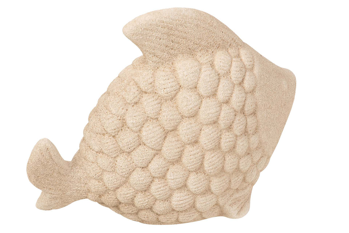 FIGURA PEZ CERAMICA MARRON 34x29x11 CM