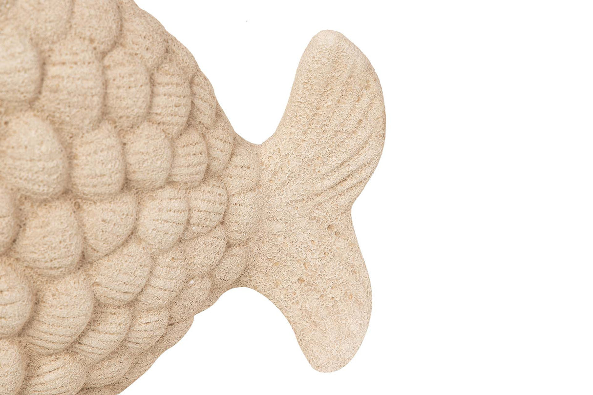 FIGURA PEZ CERAMICA MARRON 34x29x11 CM