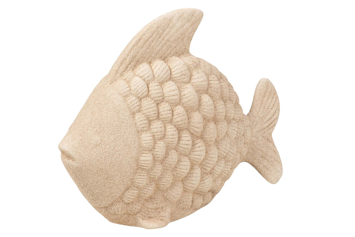 FIGURA PEZ CERAMICA MARRON 34x29x11 CM