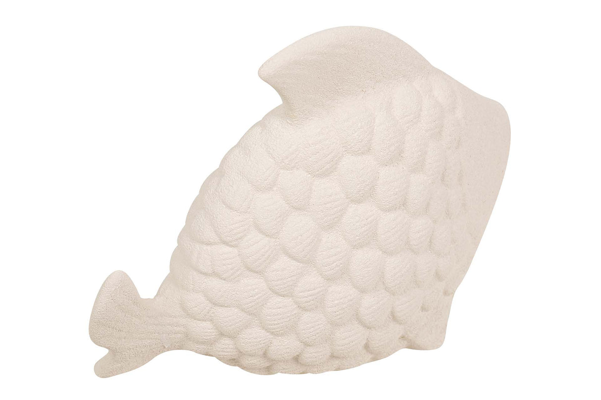 FIGURA PEZ CERAMICA BEIGE 30x24x10 CM