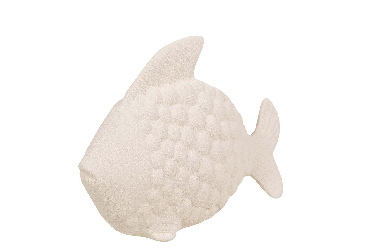 FIGURA PEZ CERAMICA BEIGE 30x24x10 CM