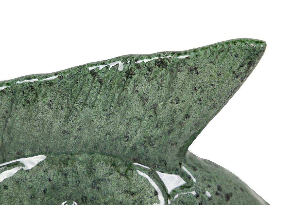 Poisson en céramique verte Figure 30x24x10 cm