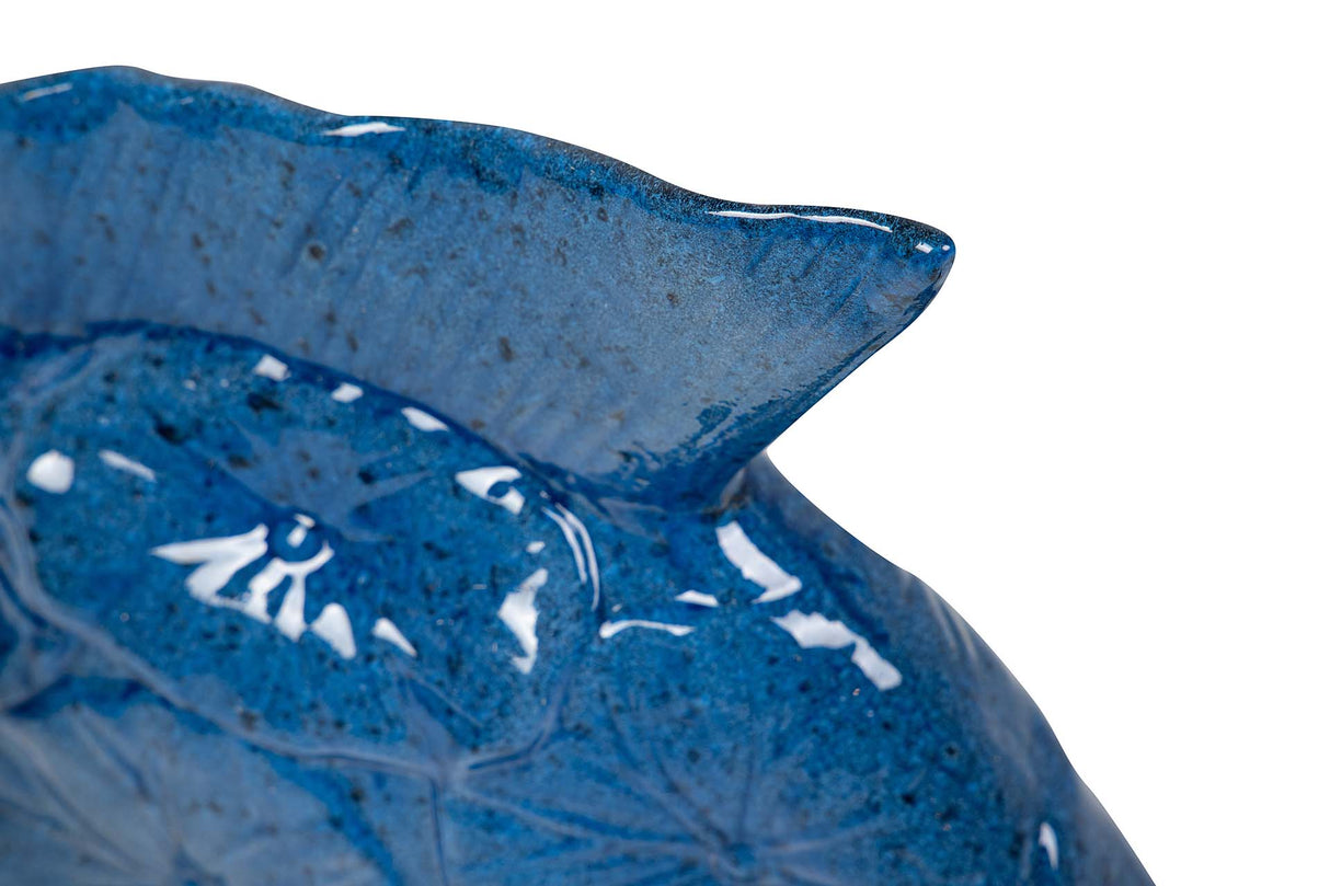 Fiche en céramique Fish bleu 34x29x11 cm
