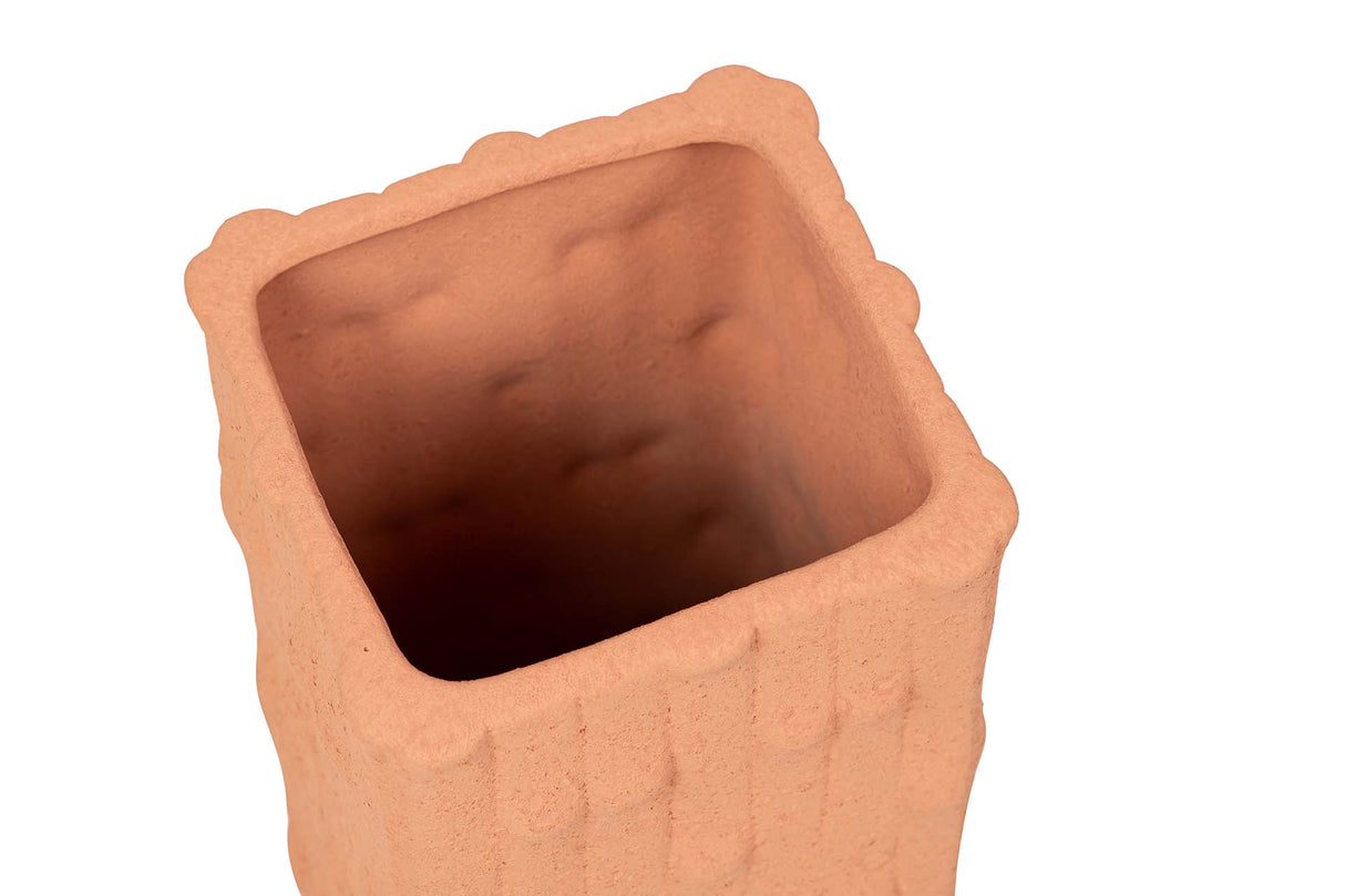 JARRON CERAMICA NARANJA 15x15x31 CM