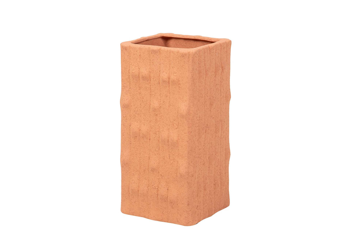 JARRON CERAMICA NARANJA 15x15x31 CM