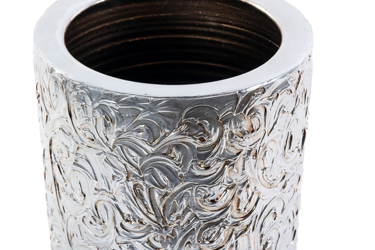 PARAGÜERO CERAMICA PLATEADO 23x23x50 CM