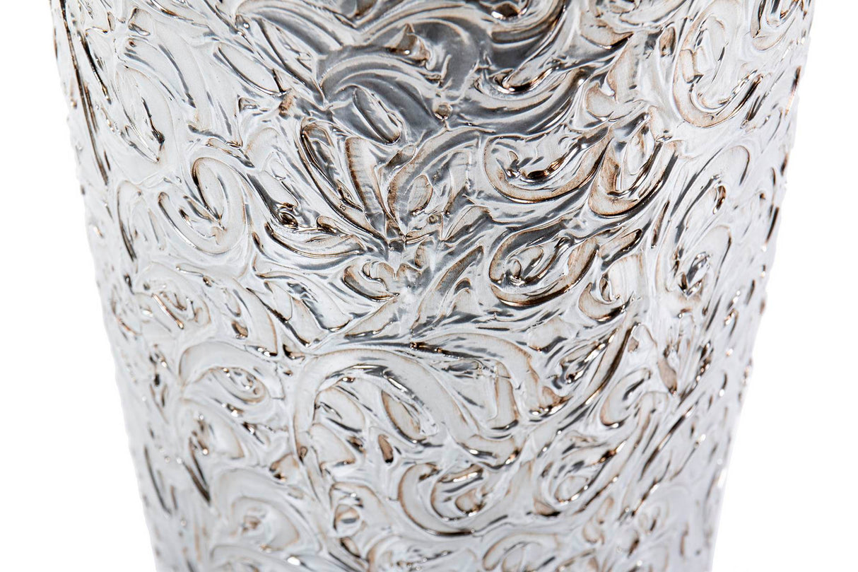 PARAGÜERO CERAMICA PLATEADO 23x23x50 CM