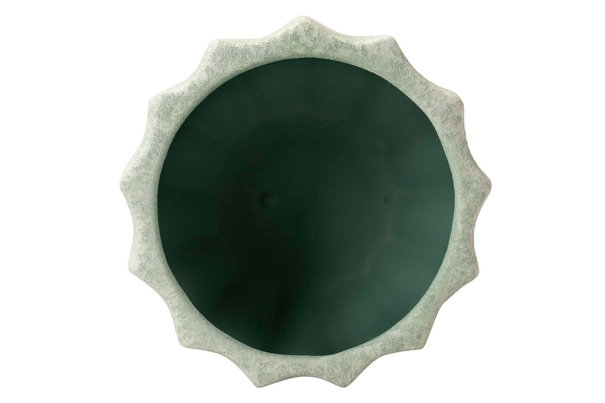 Pottage en céramique verte 19x19x17 cm