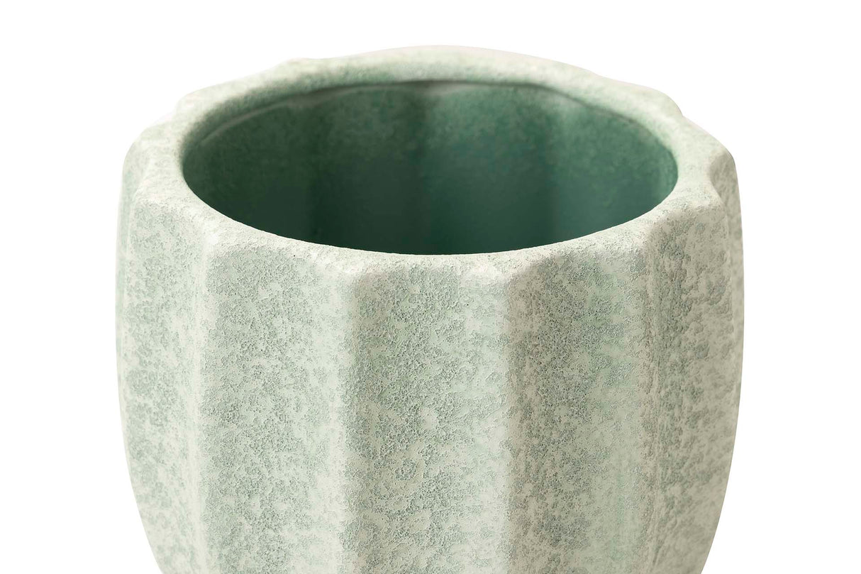 Pottage en céramique verte 19x19x17 cm