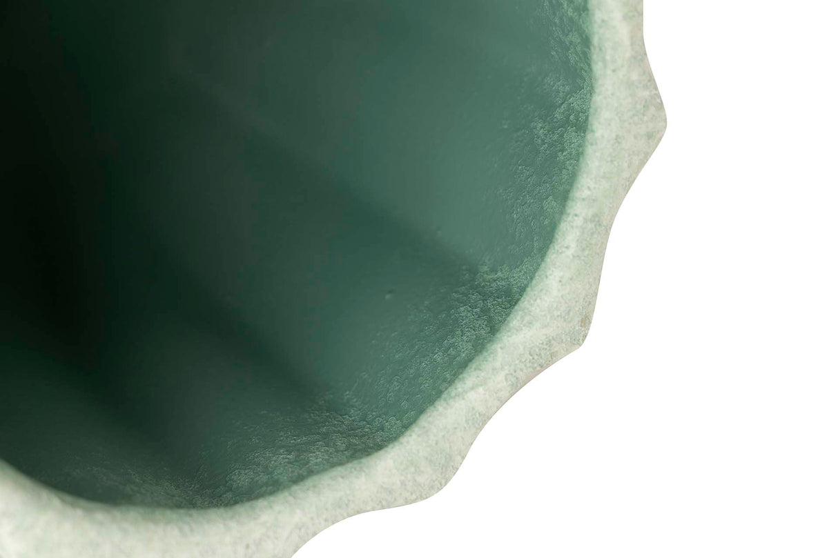 Pottage en céramique verte 19x19x17 cm