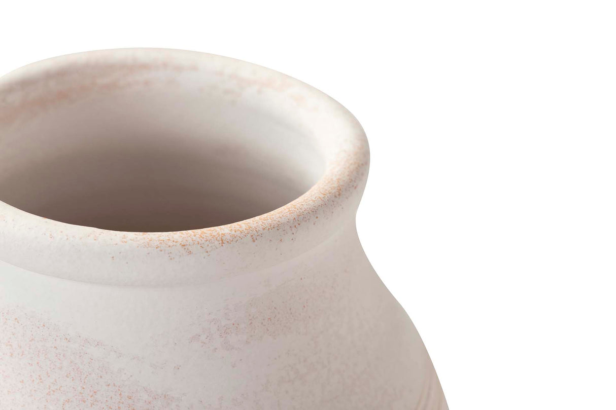 Vaso de cerâmica branca 23x23x40 cm