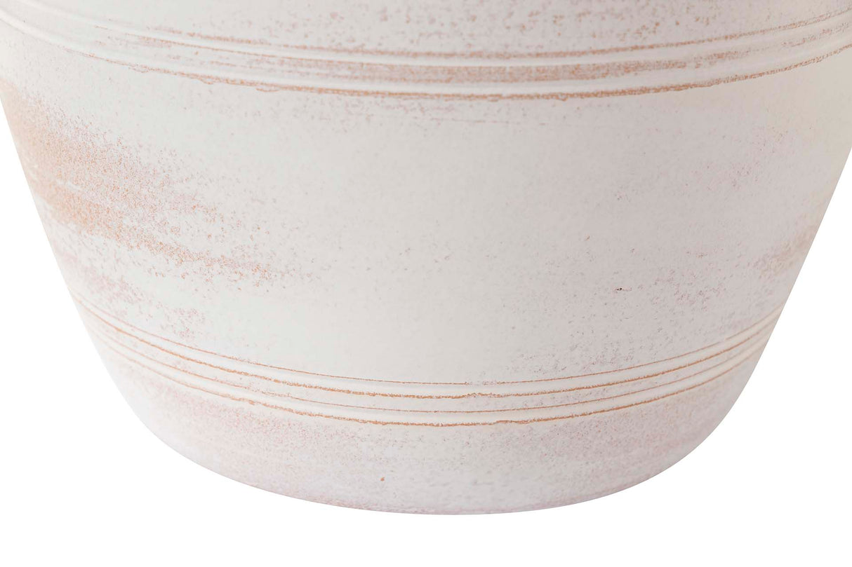 Vaso de cerâmica branca 28x28x40 cm