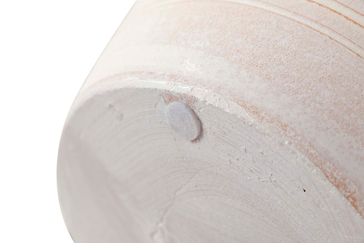 Vaso de cerâmica branca 28x28x40 cm