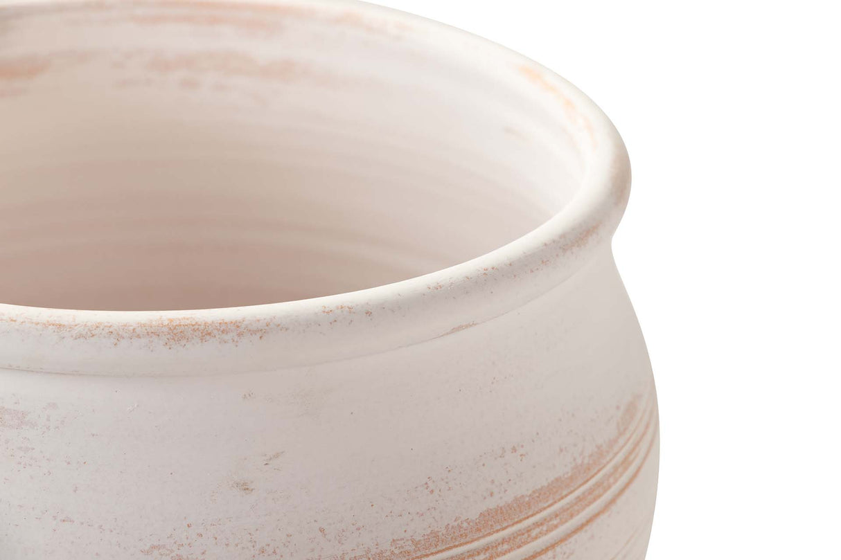 MACETERO CERAMICA BLANCA 32x32x28 CM