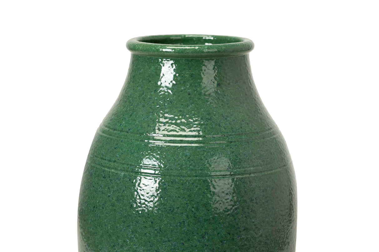 Vaso de cerâmica verde 26x26x60 cm