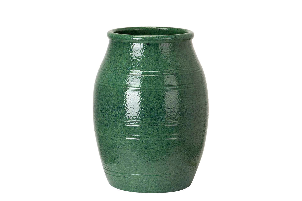 Vaso de cerâmica verde 28x28x40 cm