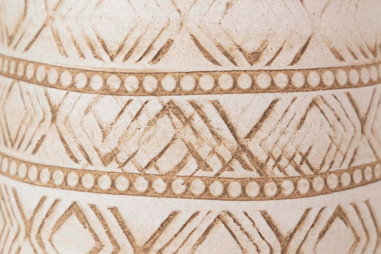 Floe de cerâmica bege 19x19x30 cm