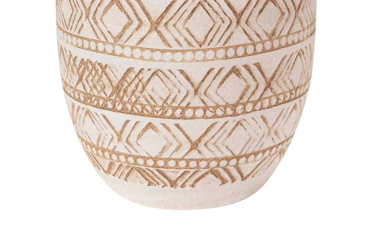 Floe de cerâmica bege 19x19x30 cm