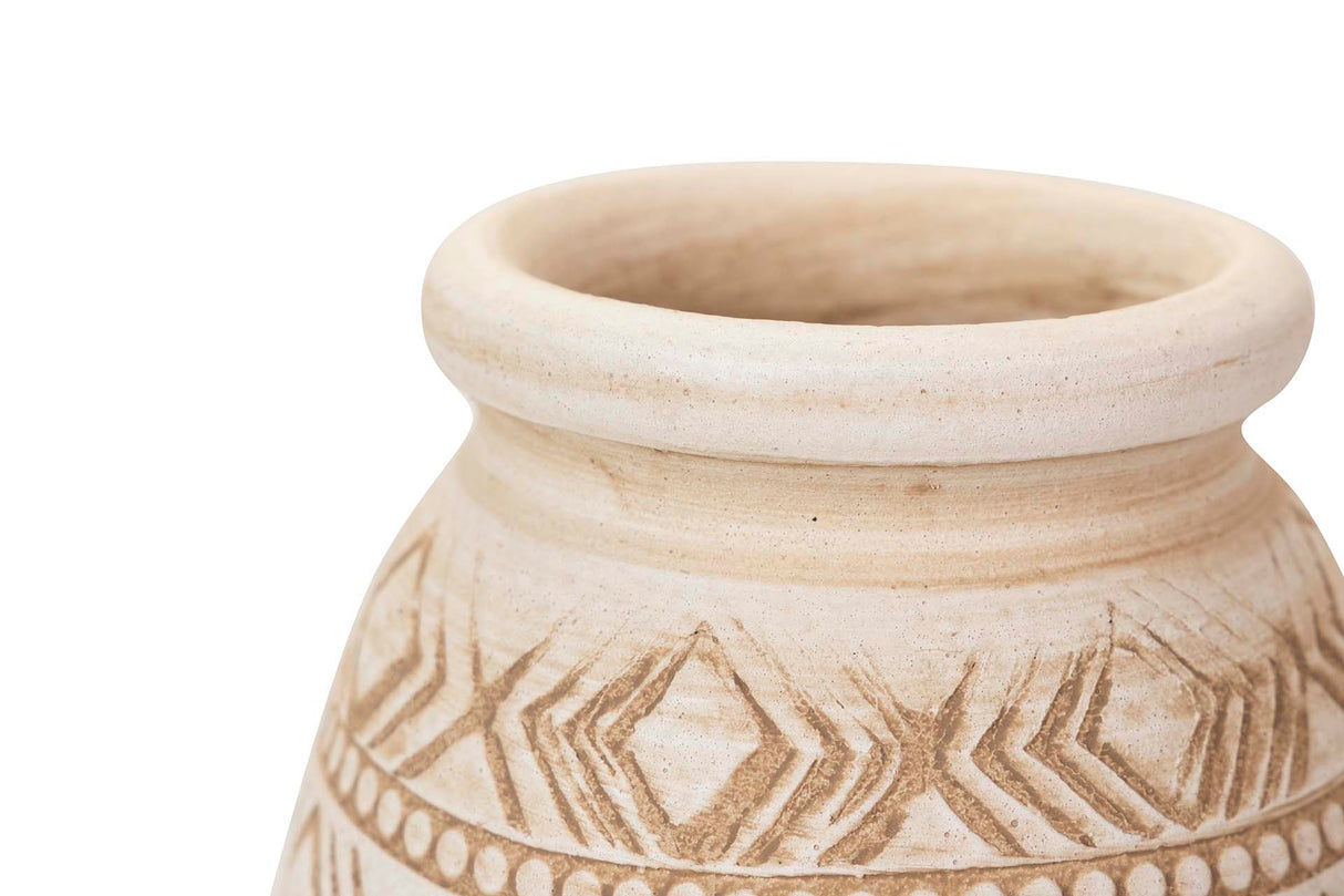 Floe de cerâmica bege 19x19x30 cm