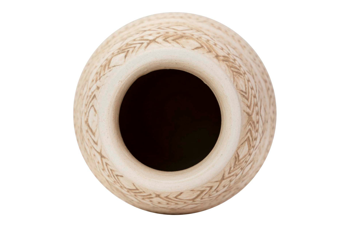 Floe de cerâmica bege 19x19x30 cm