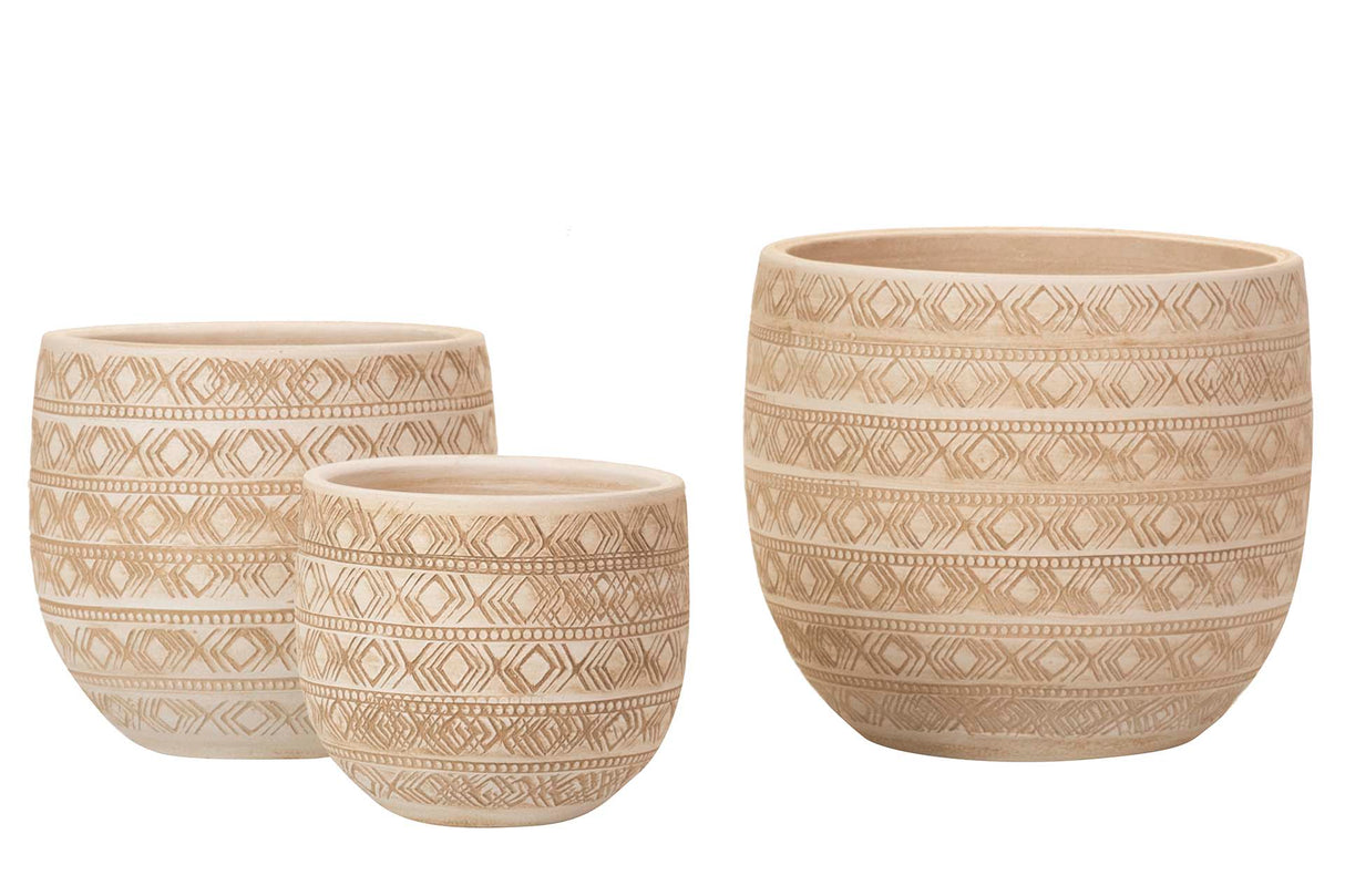 Définir 3 Macéteros 30x30x28 25x25x19 20x20x16 cm