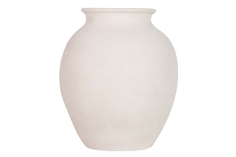 Vaso de cerâmica branca 35x35x40 cm