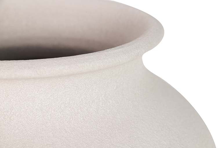 Vaso de cerâmica branca 35x35x40 cm