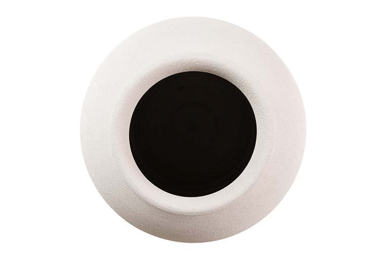 Vaso de cerâmica branca 35x35x40 cm