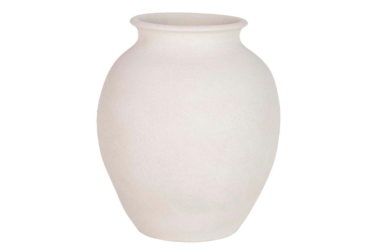 Vaso de cerâmica branca 35x35x40 cm