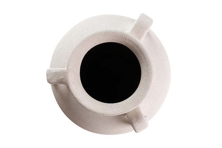 FLORERO CERÁMICA BLANCA 28x28x60 CM