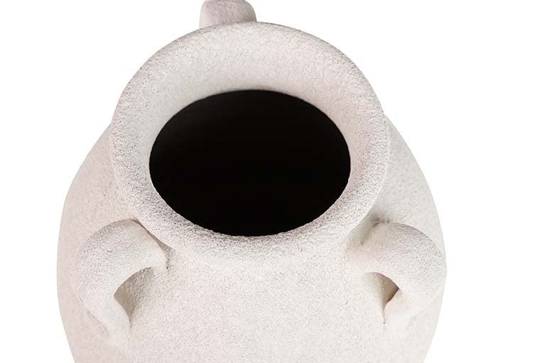 Vaso de cerâmica branca 22x22x30 cm