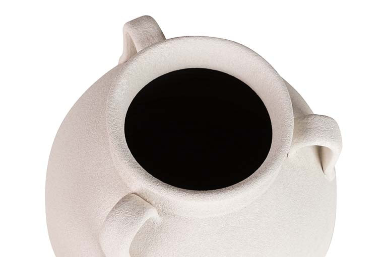 Flora de cerâmica branca 28x28x30 cm