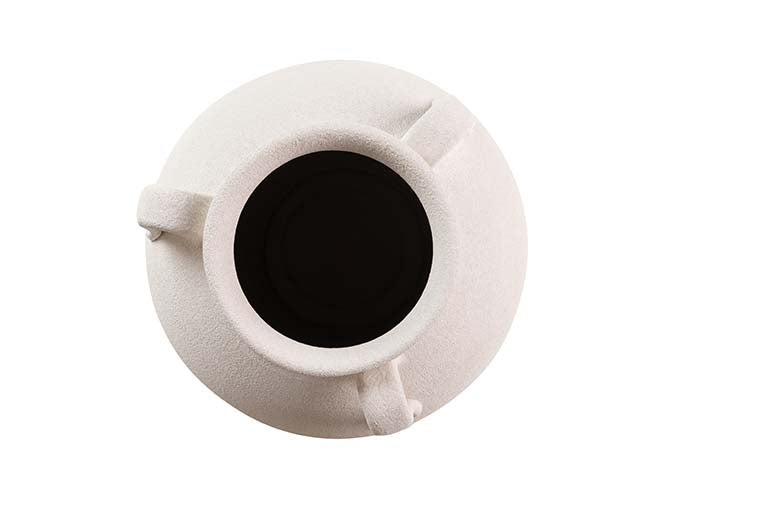 Flora de cerâmica branca 28x28x30 cm